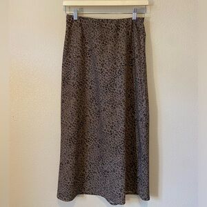 Animal Print Midi Skirt
